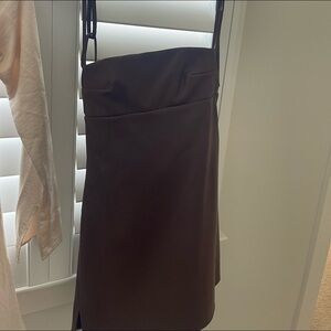 Open back leather dress